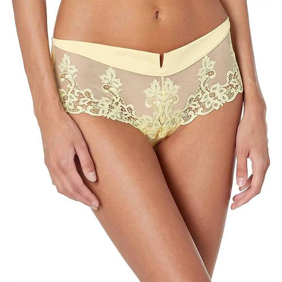 NEW SIMONE PERELE saga lace boyshort in citron